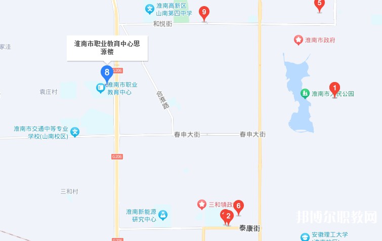 淮南經(jīng)濟技術學校地址，乘車路線