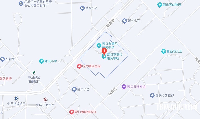 營(yíng)口市現(xiàn)代服務(wù)學(xué)校地址，乘車路線