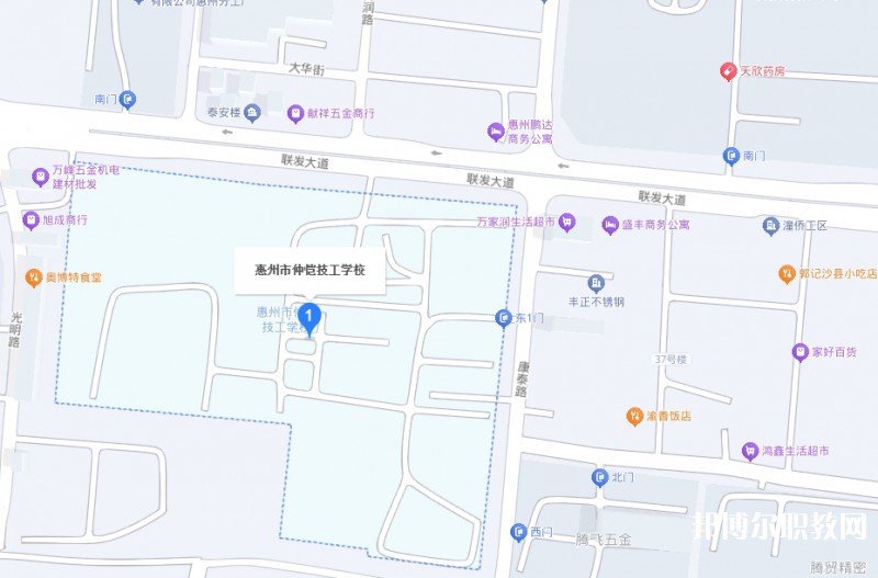 惠州市仲愷技工學(xué)校地址，乘車路線