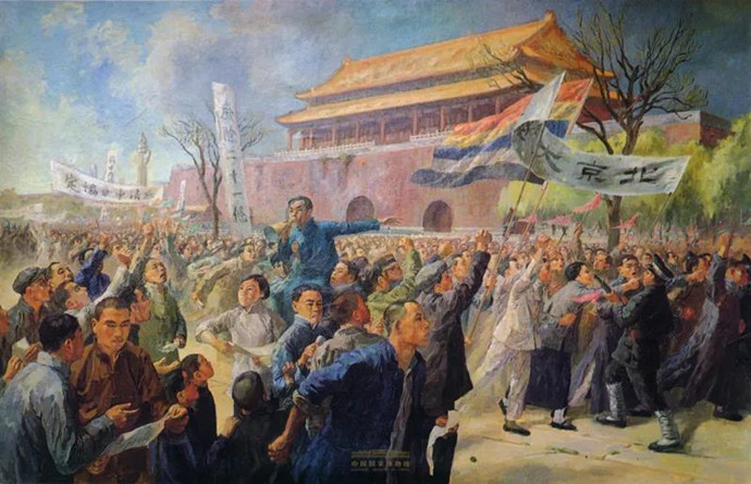 周令釗《五四運動》油畫，1951年，中國國家博物館藏.jpg